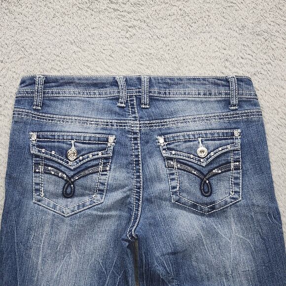 Revolution By Revolt Size 5 Women’s Crop Denim Blue Jean - Picture 10 of 12